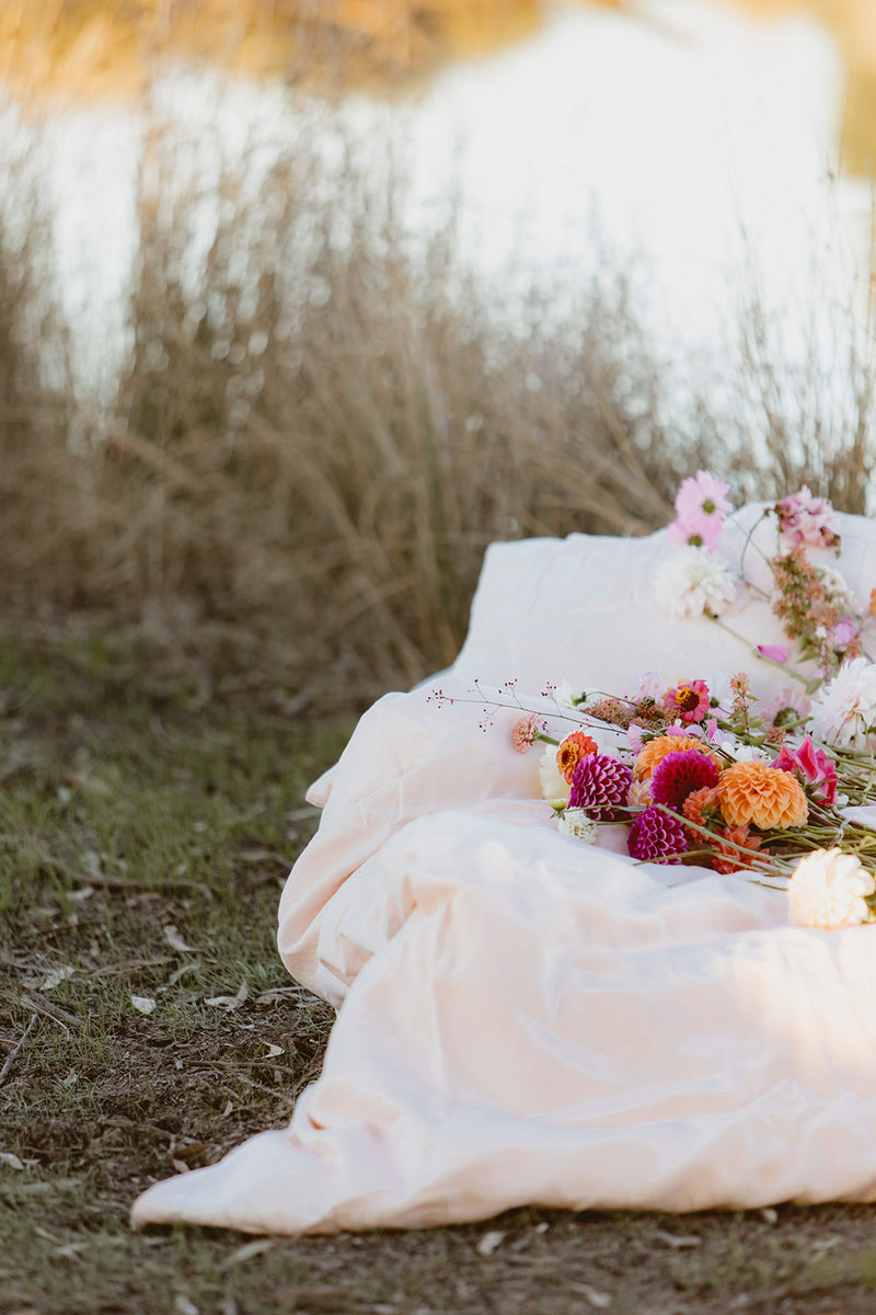 Pink Queen 100 French Flax Linen Duvet Cover The White Linen Company