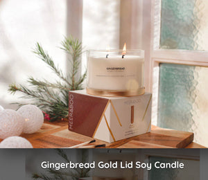 Ginger and Cinnamon Gold Lidded Christmas Candle