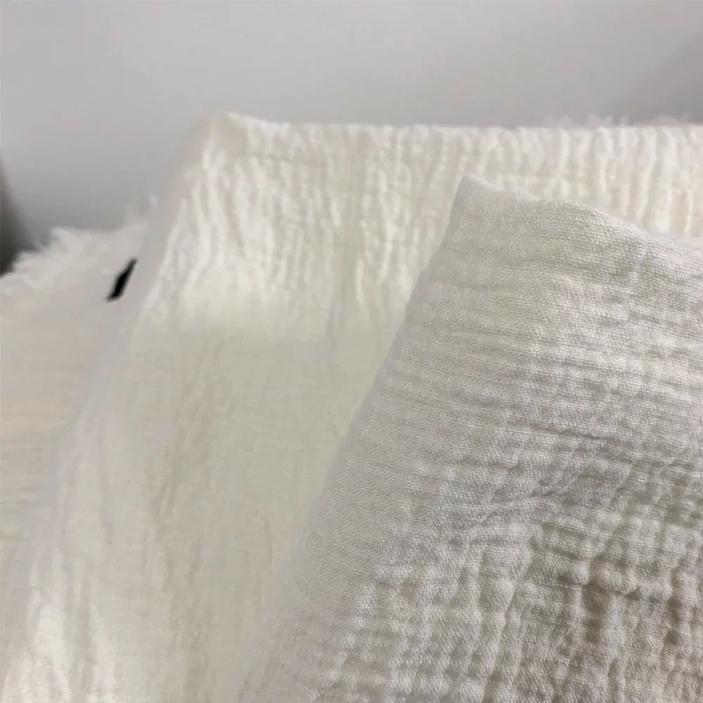 Ivory Oversize Linen Throw The White Linen Company